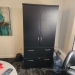 Black 2 Door, 2 Drawer Wardrobe, File, and Storage Cabinet